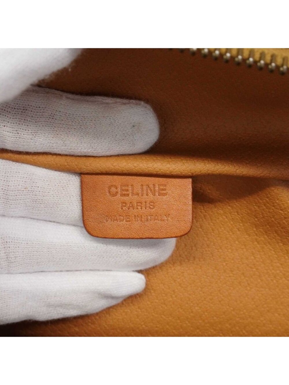 Celine Vanity Bag Macadam Brown Gold - Picture 5 of 9